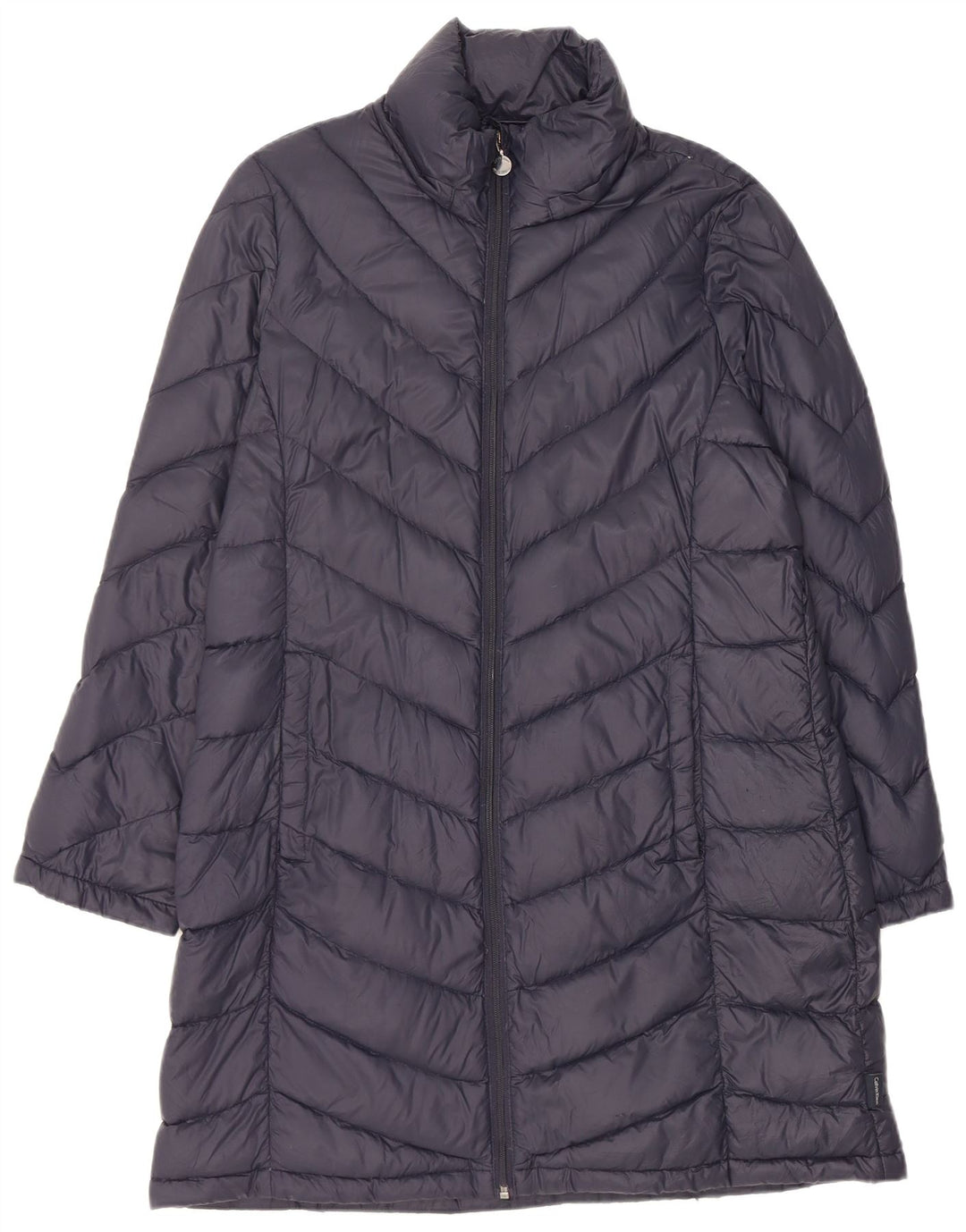 Calvin Klein Womens Padded Coat UK 16 Large Navy Blue Nylon