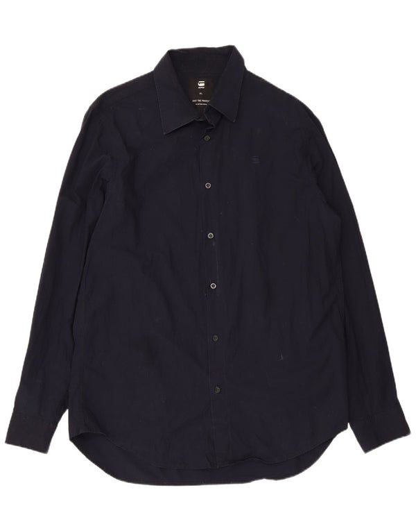 G-Star Mens Shirt XL Navy Blue Cotton
