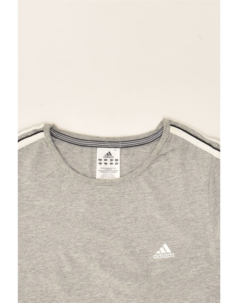 ADIDAS Girls T-Shirt Top 11-12 Years Grey Cotton | Vintage Adidas | Thrift | Second-Hand Adidas | Used Clothing | Messina Hembry 