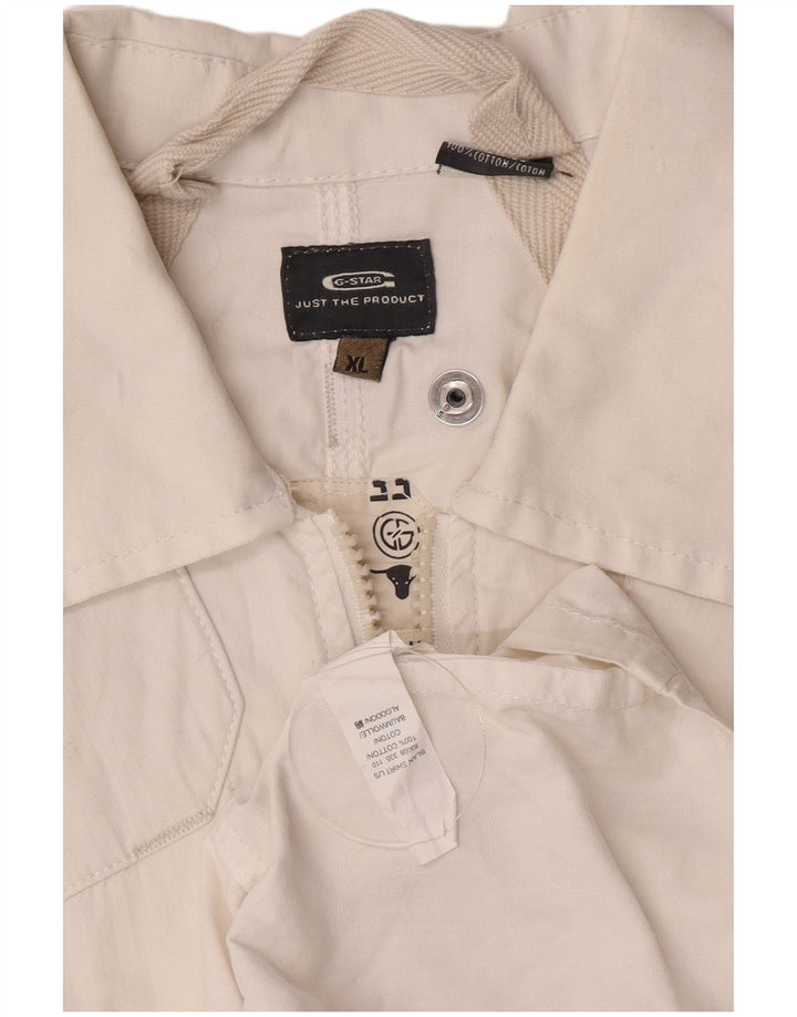 G-Star Womens Military Jacket UK 18 XL White Cotton