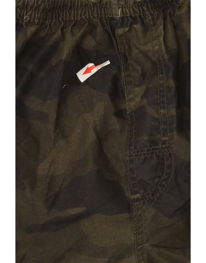 French Connection Mens Swimming Shorts Small Green Camouflage Polyester
