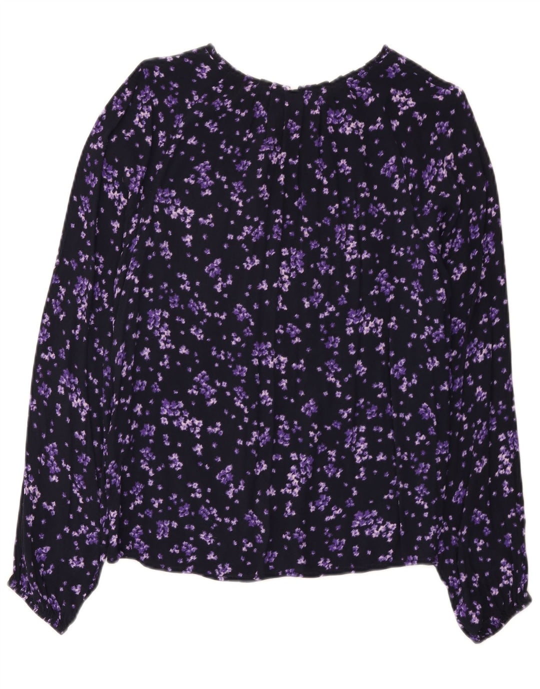 C&A Womens Blouse Top EU 38 Medium Purple Floral Viscose