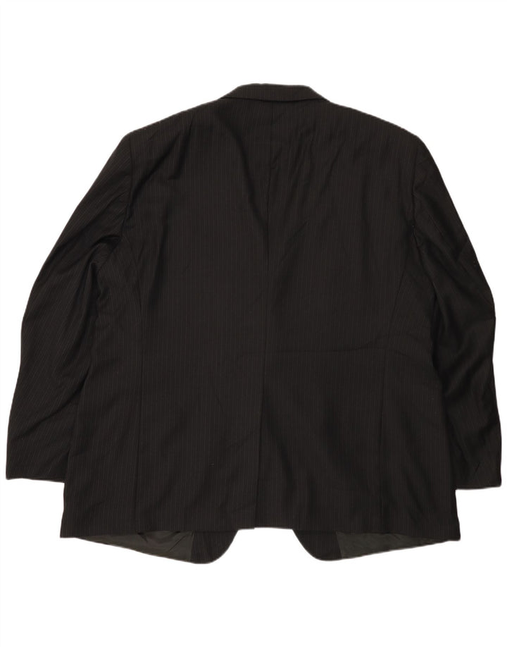 Dockers Mens 2 Button Blazer Jacket IT 50 Large Black Pinstripe Wool