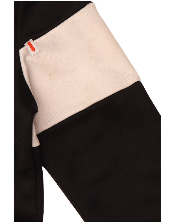 ADIDAS Girls Aeroready Tracksuit Top Jacket 13-14 Years Black Colourblock