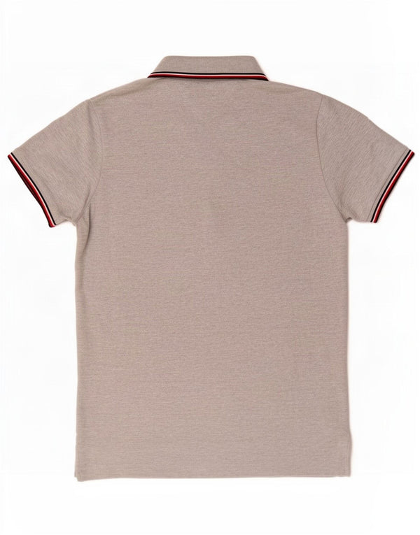 Tommy Hilfiger Mens Slim Fit Polo Shirt Medium Grey Flecked Cotton