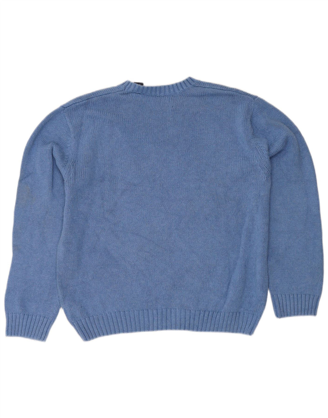 Chaps Womens Boat Neck Jumper Sweater UK 16 Large Blue Cotton