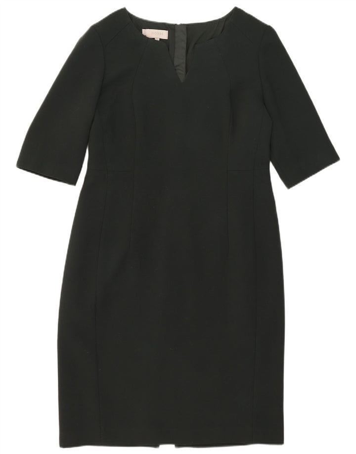 Hobbs Womens 3/4 Sleeve Sheath Dress UK 14 Large Green Polyester