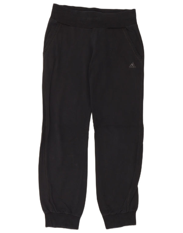 Adidas Womens Tracksuit Trousers Joggers UK 12 Medium  Black Cotton