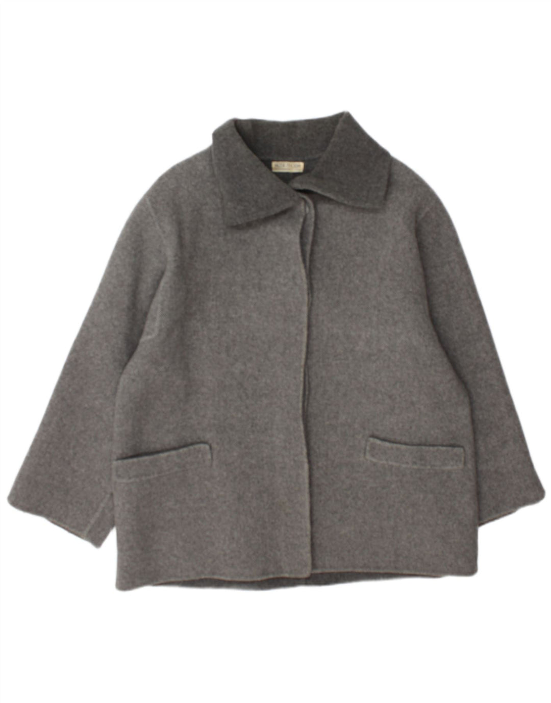 Alta Moda Womens Overcoat UK 16 Large Grey Herringbone