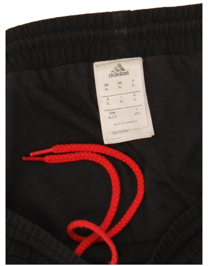 Adidas Mens Tracksuit Trousers Joggers XL Black Polyester