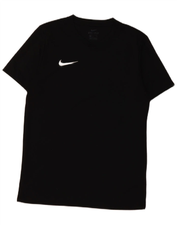 Nike Mens Dri Fit T-Shirt Top Medium Black Polyester
