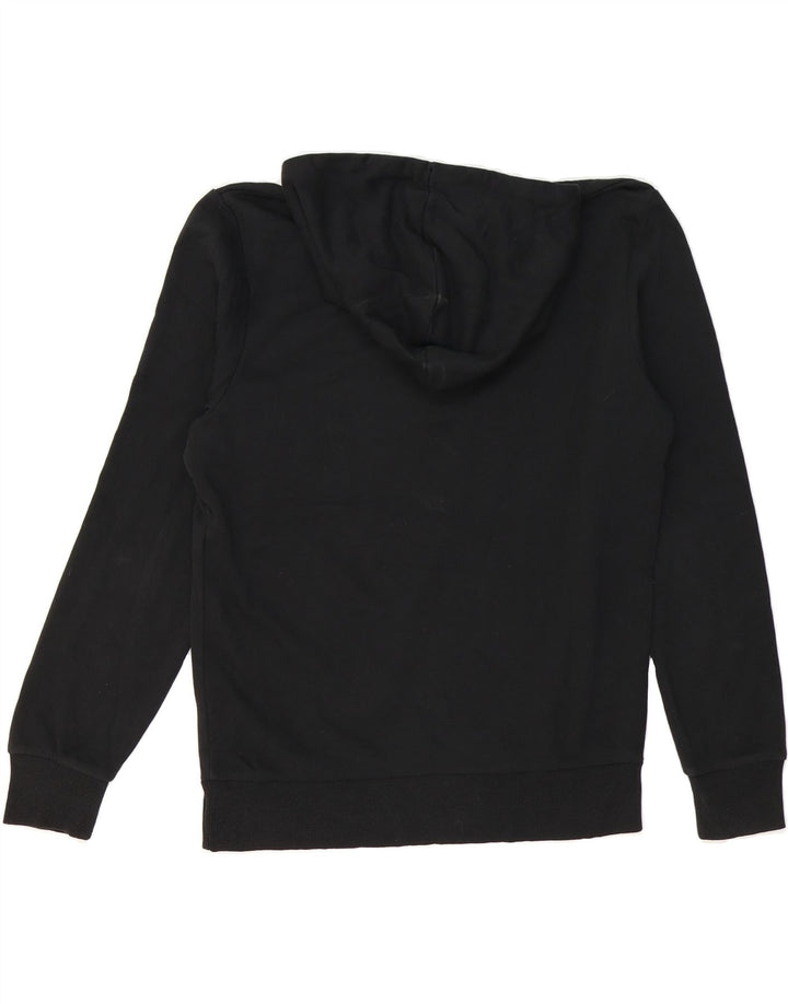 JACK & JONES Mens Graphic Hoodie Jumper Medium Black Cotton Vintage Jack & Jones and Second-Hand Jack & Jones from Messina Hembry 
