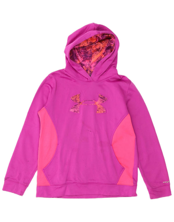 Under Armour Girls Graphic Hoodie Jumper 11-12 Years Large  Pink