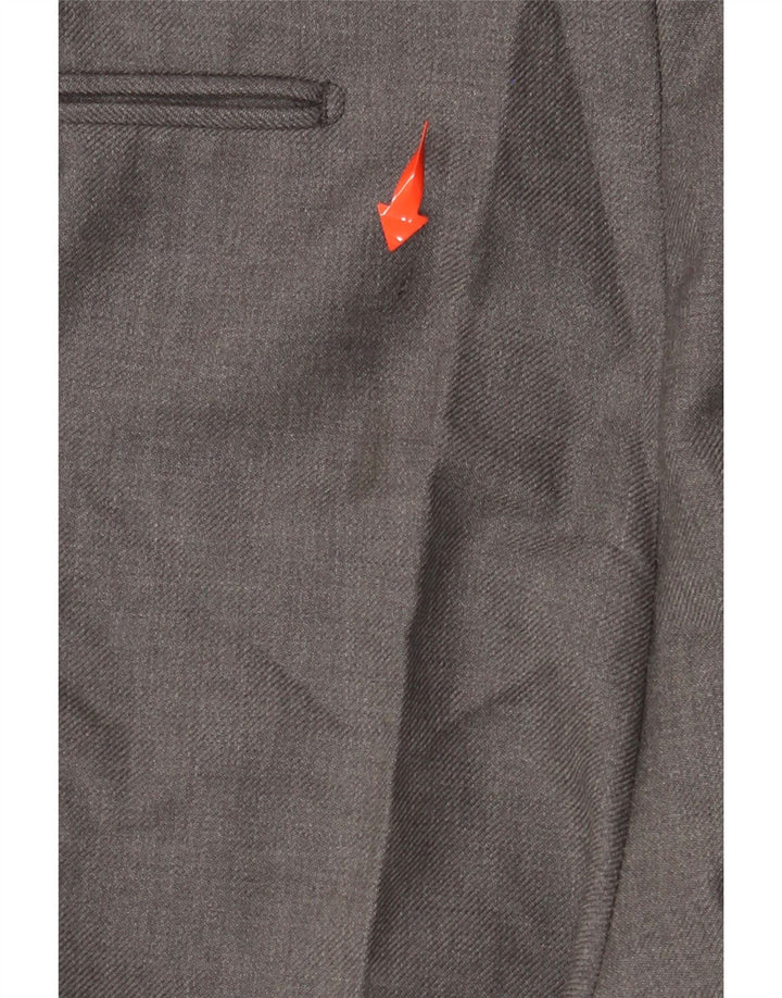 GIEVES & HAWKES Mens Straight Suit Trousers W32 L30 Grey Wool