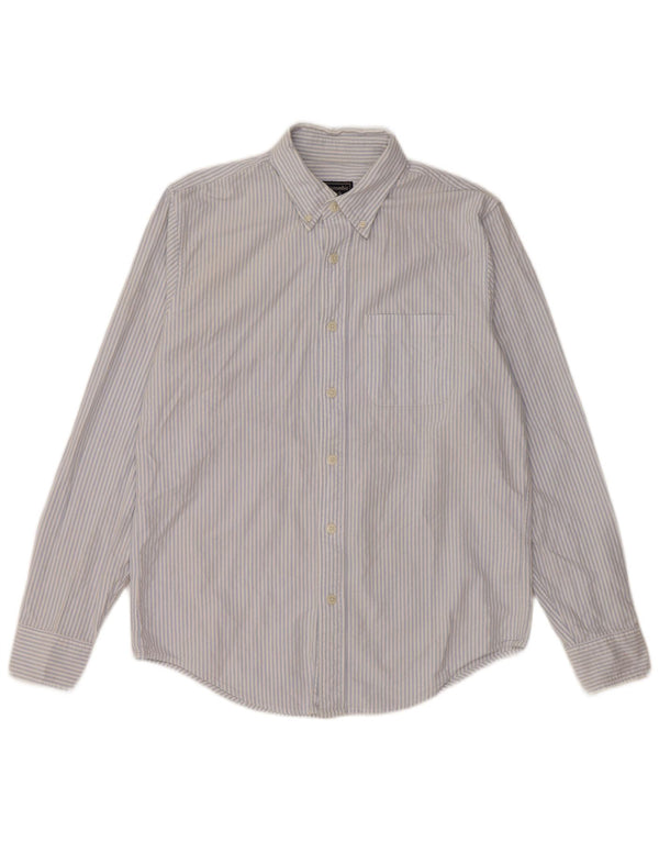 Abercrombie & Fitch Mens Shirt Medium Blue Striped Cotton