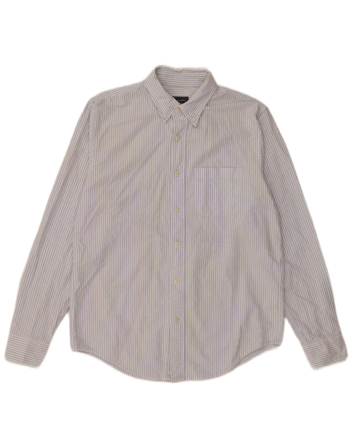 Abercrombie & Fitch Mens Shirt Medium Blue Striped Cotton