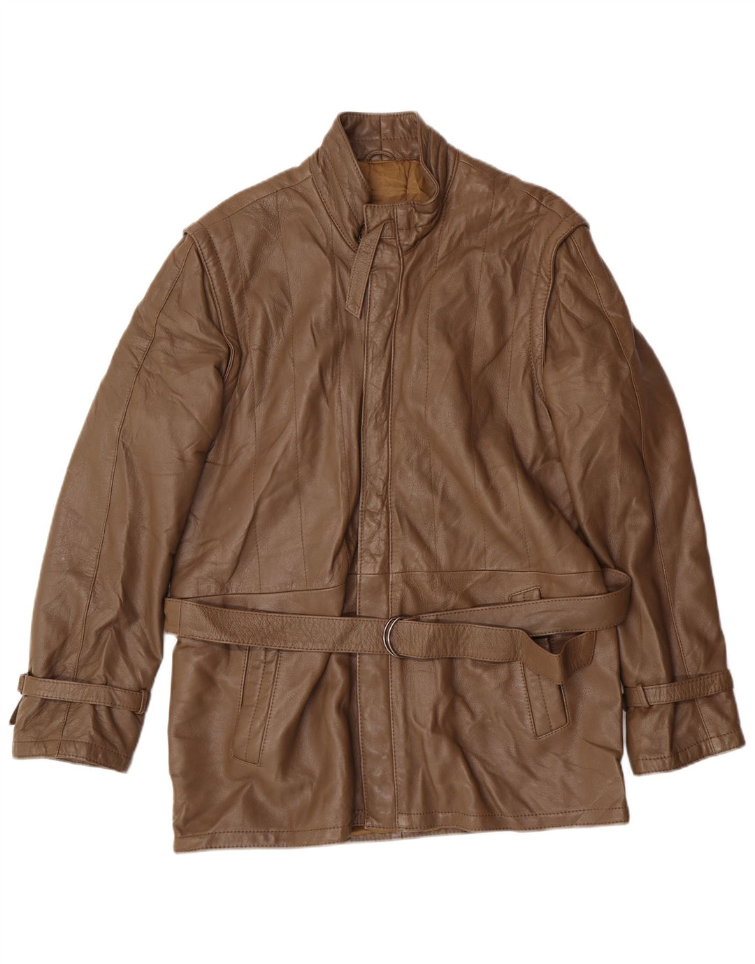 Pelle Moda Mens Leather Jacket UK 36 Small Brown