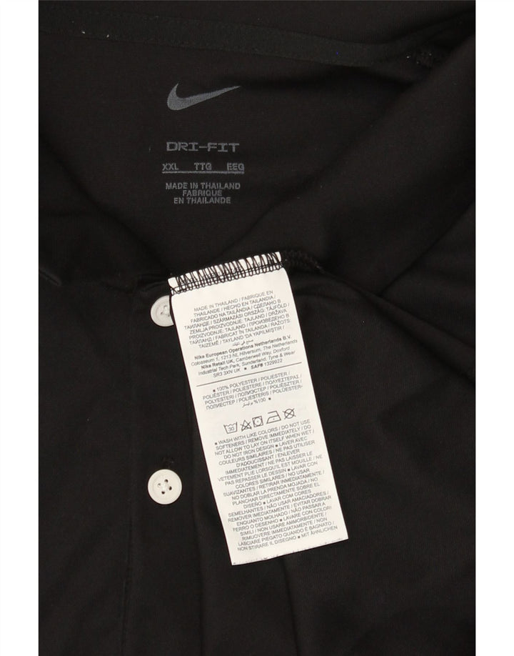Nike Mens Polo Shirt 2XL Black Polyester