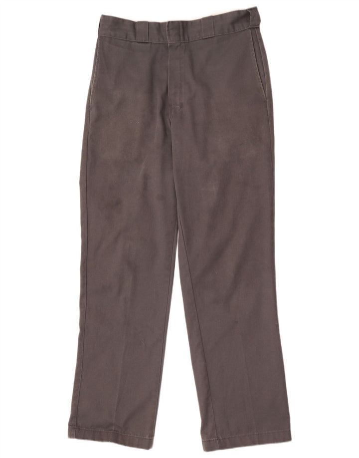 Dickies Mens Straight Chino Trousers W32 L32 Grey Polyester