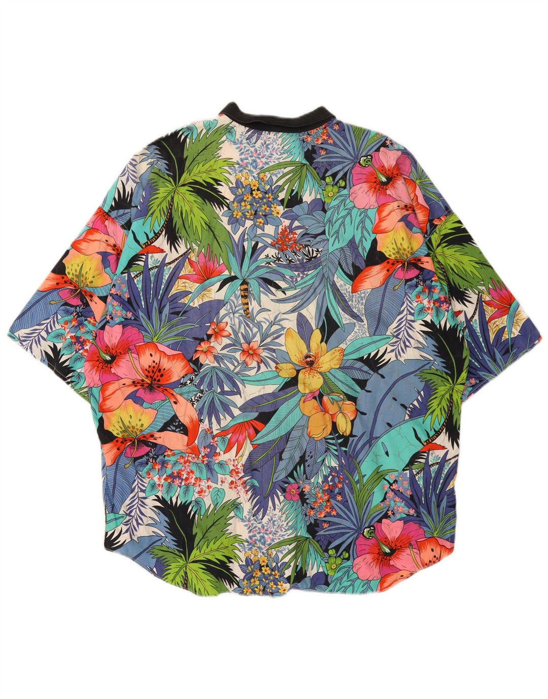 Vintage Mens Short Sleeve Pullover Shirt XL Multicoloured Floral
