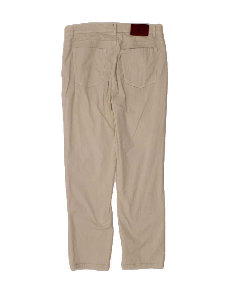 TRUSSARDI Womens Crop Slim Casual Trousers W32 L26 Beige Cotton Vintage Trussardi and Second-Hand Trussardi from Messina Hembry 