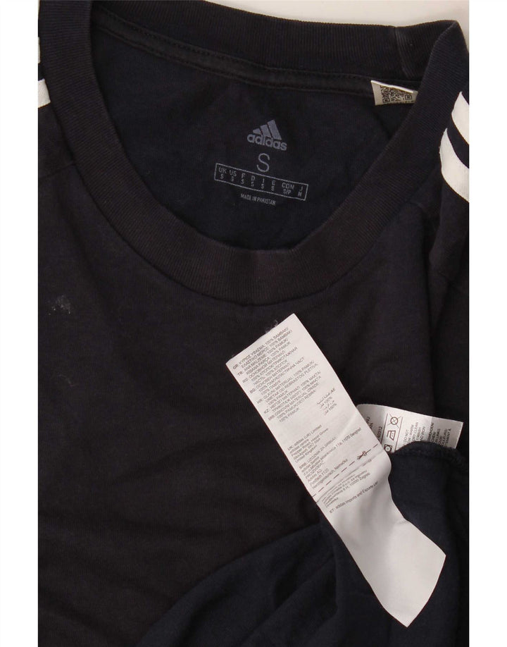Adidas Mens T-Shirt Top Small Navy Blue Cotton