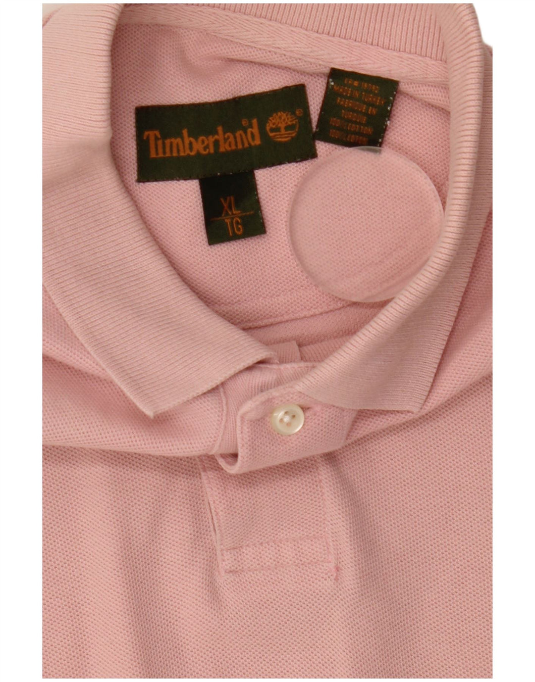 Timberland Mens Polo Shirt XL Pink Cotton