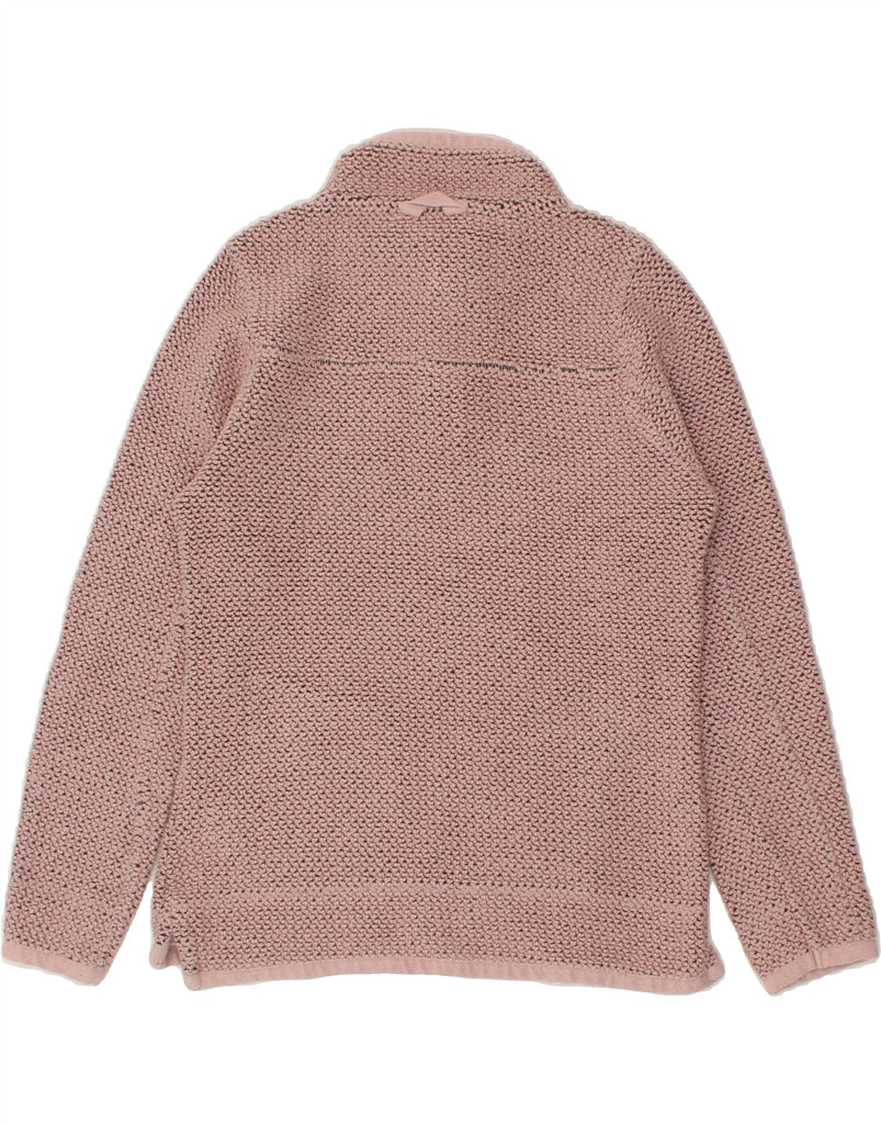 WEIRD FISH Womens Zip Neck Jumper Sweater UK 10 Small Pink Cotton | Vintage Weird Fish | Thrift | Second-Hand Weird Fish | Used Clothing | Messina Hembry 