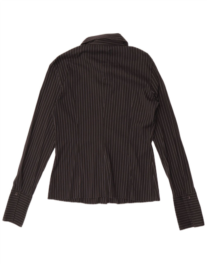 Max & Co. Womens Shirt UK 14 Medium Black Pinstripe