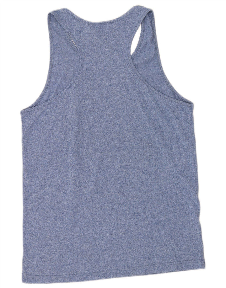 Asics Mens Graphic Vest Top XL Blue Cotton