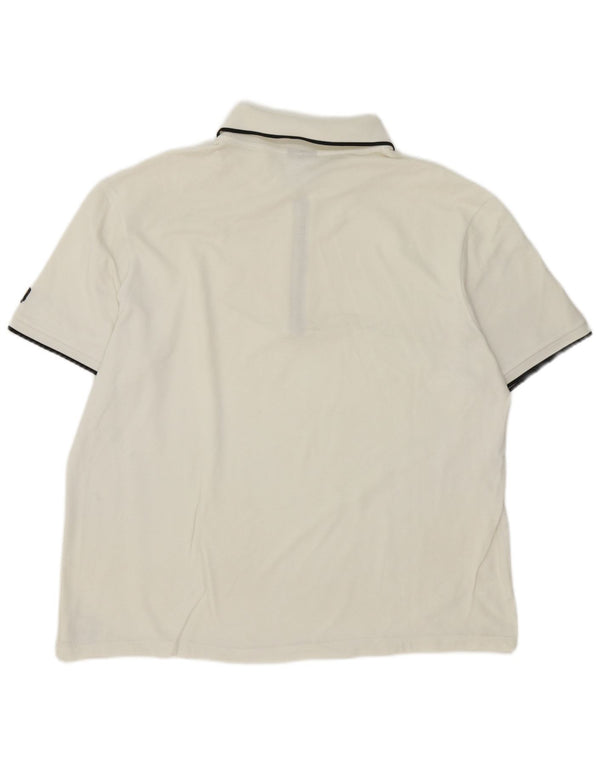 Paul & Shark Mens Polo Shirt XL White Striped Cotton