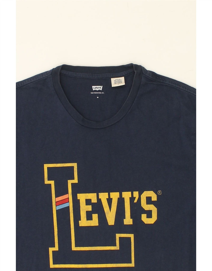 LEVI'S Mens Graphic T-Shirt Top Medium Navy Blue Cotton | Vintage Levi's | Thrift | Second-Hand Levi's | Used Clothing | Messina Hembry 