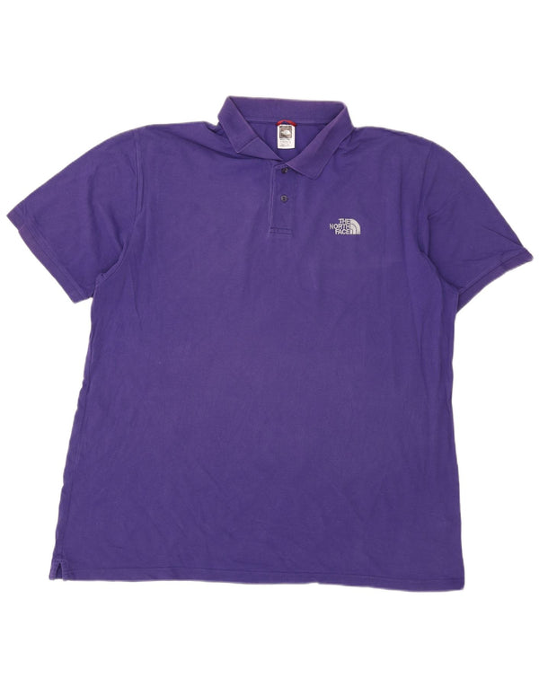 The North Face Mens Polo Shirt 2XL Purple Cotton
