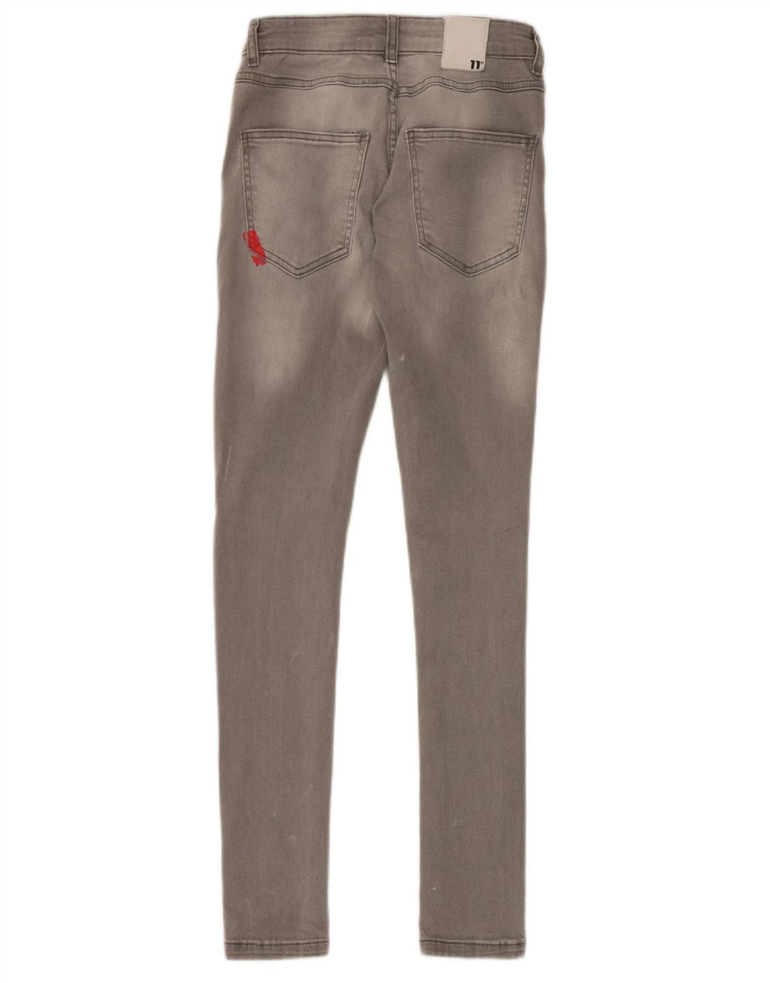 Eleven Degrees Womens Skinny Jeans W28 L30 Grey Cotton