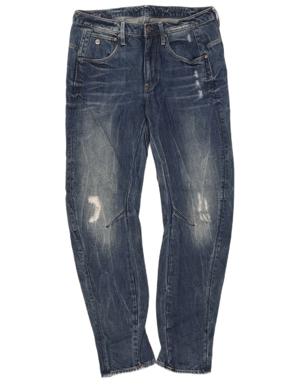 G-Star Womens Distressed Banana Slim Jeans W25 L28 Blue Cotton