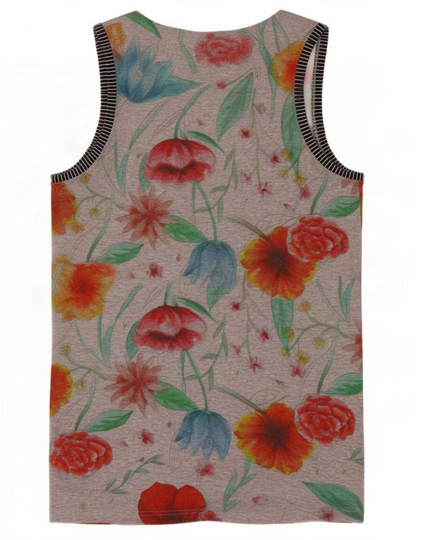 Desigual Womens Graphic Vest Top UK 10 Small Multicoloured Floral