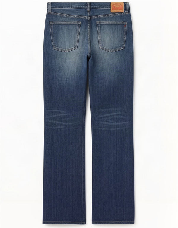 Replay Womens Bootcut Jeans W30 L31 Blue Cotton