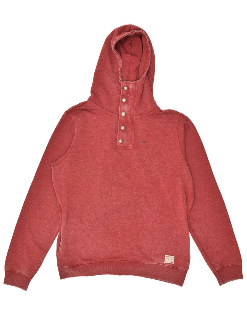 TOMMY HILFIGER Mens Hoodie Jumper XL Red Cotton | Vintage Tommy Hilfiger | Thrift | Second-Hand Tommy Hilfiger | Used Clothing | Messina Hembry 