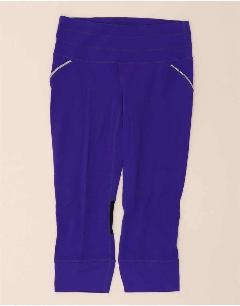 ATHLETA Womens Capri Leggings UK 10 Small  Purple Colourblock Nylon Vintage Athleta and Second-Hand Athleta from Messina Hembry 