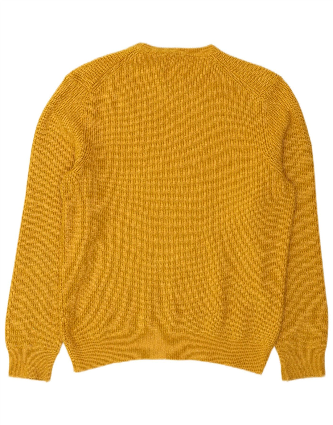 Marks & Spencer Mens Crew Neck Jumper Sweater Medium Yellow Polyamide