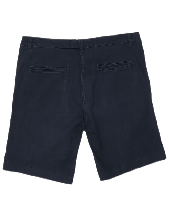 Dack's Womens Regular Fit Chino Shorts IT 46 Large W34 Navy Blue Cotton