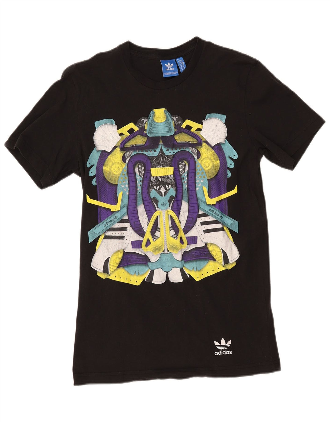 Adidas Mens Graphic T-Shirt Top Small Black Cotton