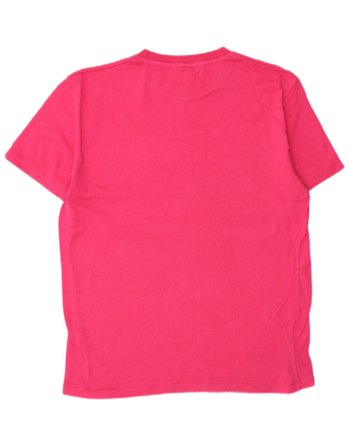 Zara Womens T-Shirt Top UK 14 Medium Pink Cotton