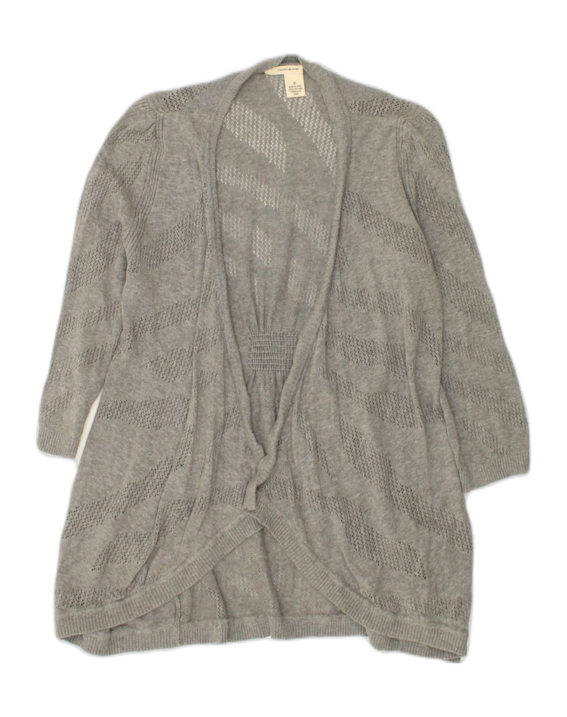 DKNY Womens Cardigan Sweater UK 12 Medium Grey Cotton | Vintage Dkny | Thrift | Second-Hand Dkny | Used Clothing | Messina Hembry 