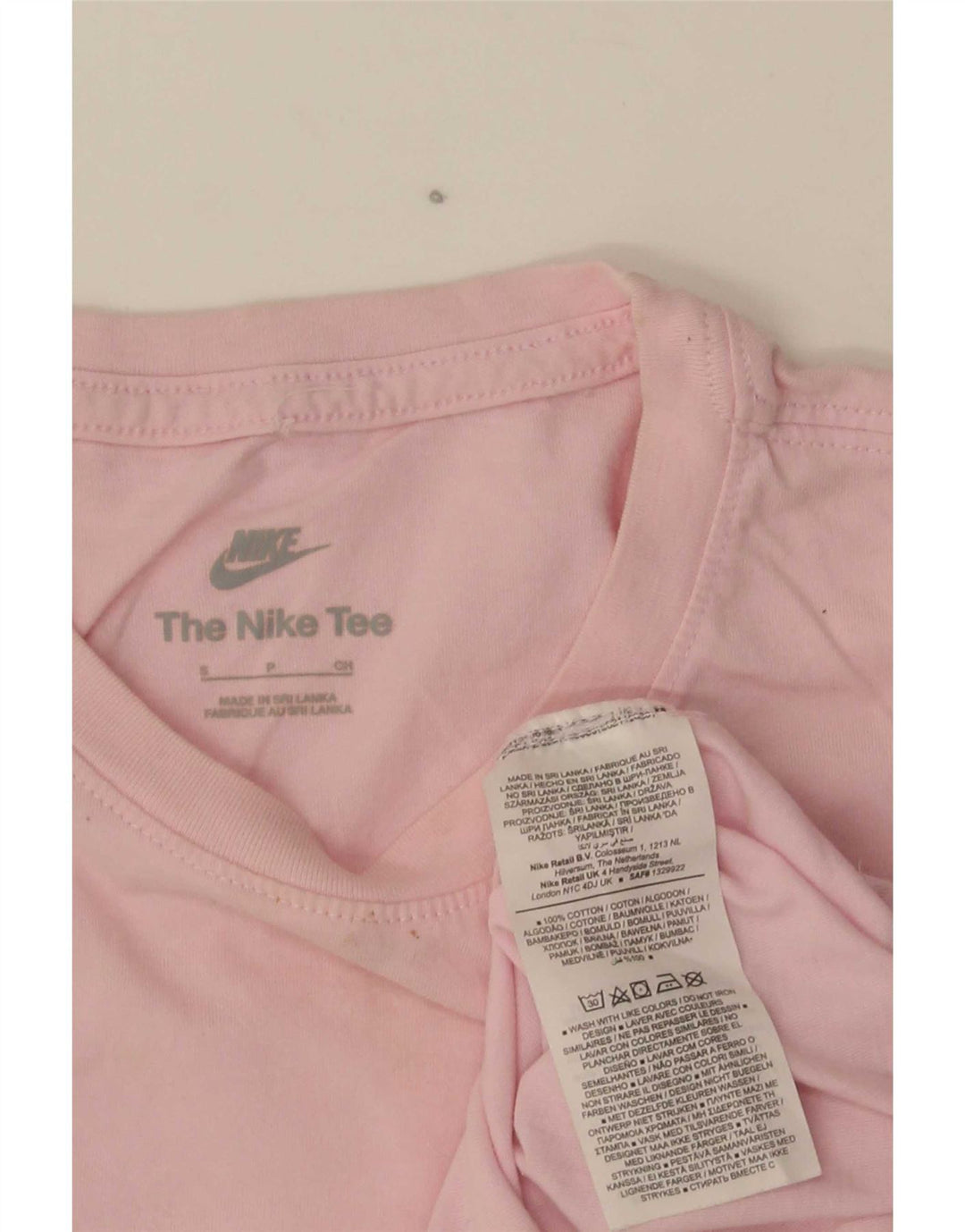 Nike Womens T-Shirt Top UK 10 Small Pink Cotton