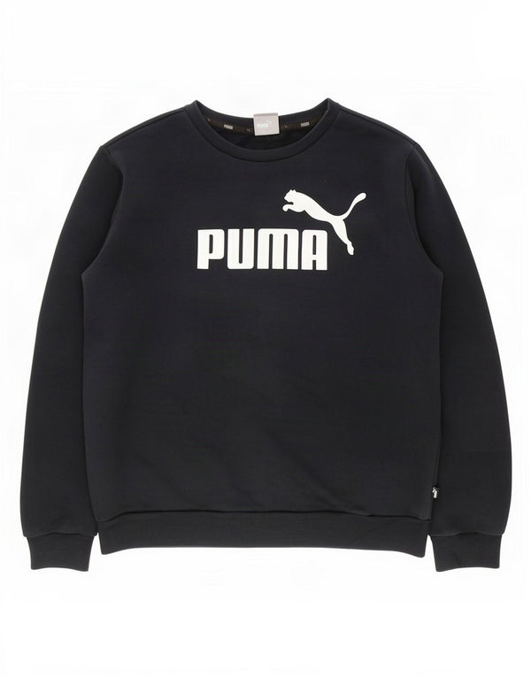Puma Mens Graphic Sweatshirt Jumper Medium Black Cotton