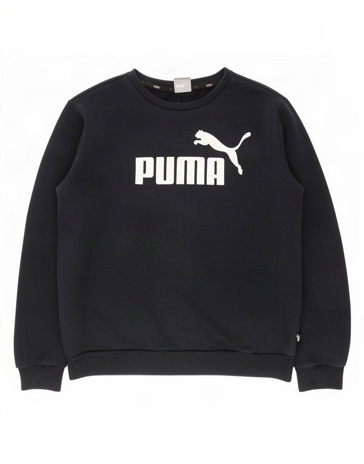 Puma Mens Graphic Sweatshirt Jumper Medium Black Cotton