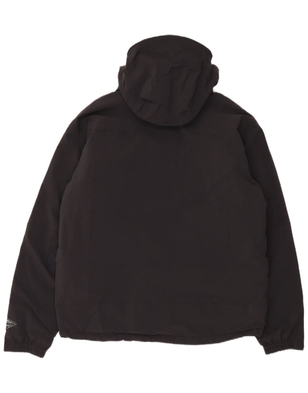 Columbia Mens Heat Gear Hooded Windbreaker Jacket UK 42 XL Black Nylon