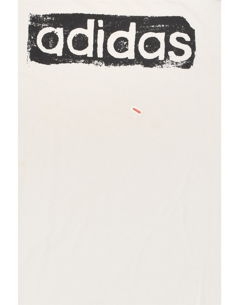 ADIDAS Mens Graphic T-Shirt Top XL White Cotton | Vintage Adidas | Thrift | Second-Hand Adidas | Used Clothing | Messina Hembry 