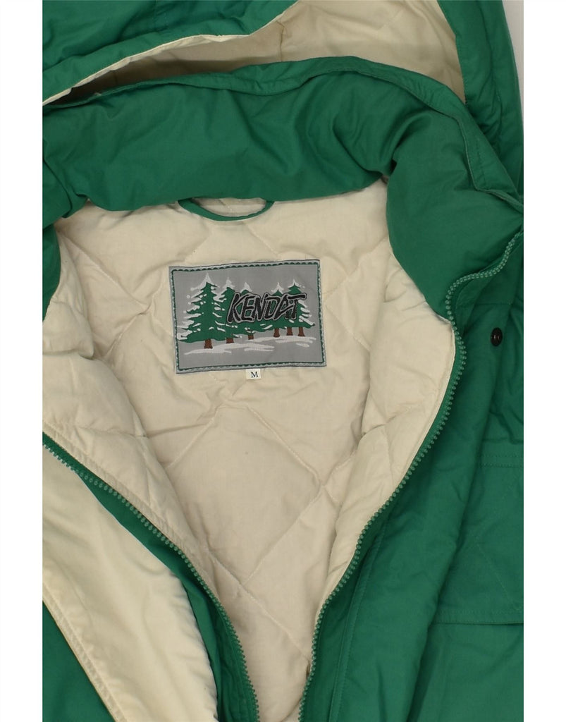 VINTAGE Womens Hooded Padded Coat UK 14 Medium Green | Vintage Vintage | Thrift | Second-Hand Vintage | Used Clothing | Messina Hembry 